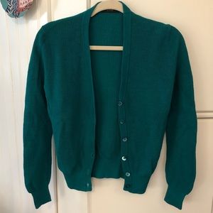 J. Crew V-Neck Cardigan Teal Size XS/S - New